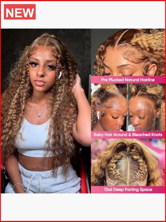 30 Inch Deep Wave Human Hair Wig 13x6 HD Lace Front Wig 200 Density Pre Plucked main image 5